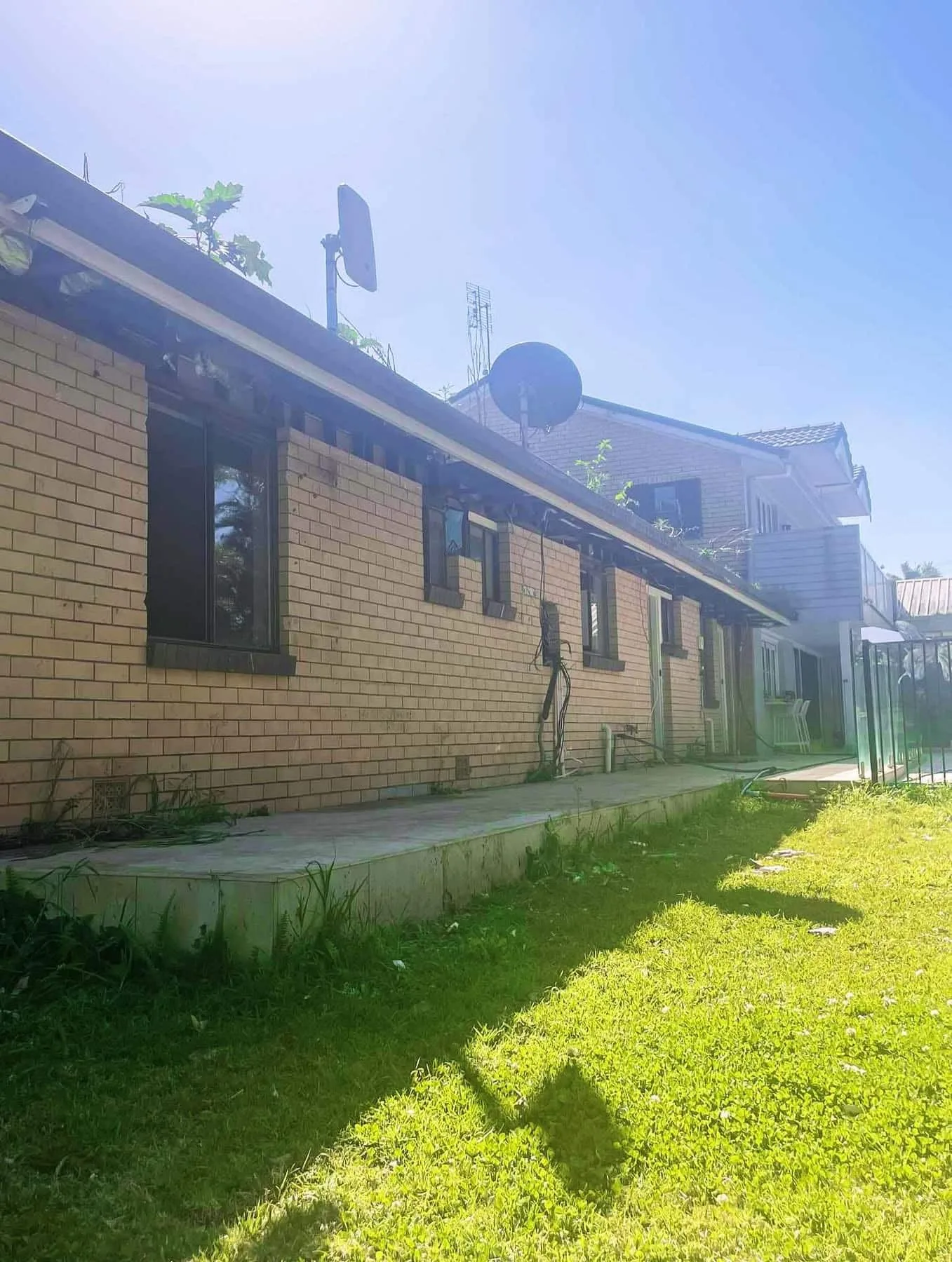 Property before house demolition begins