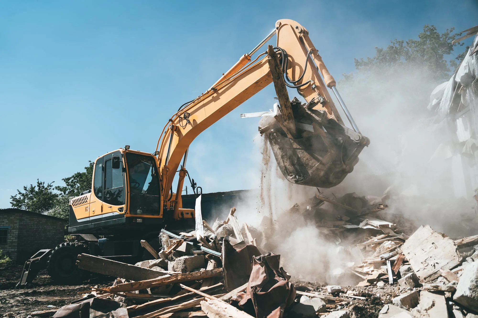 Demolition crew clearing a Gold Coast property
