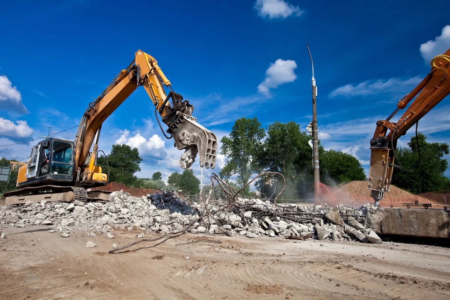 Demolition work underway on a Gold Coast property