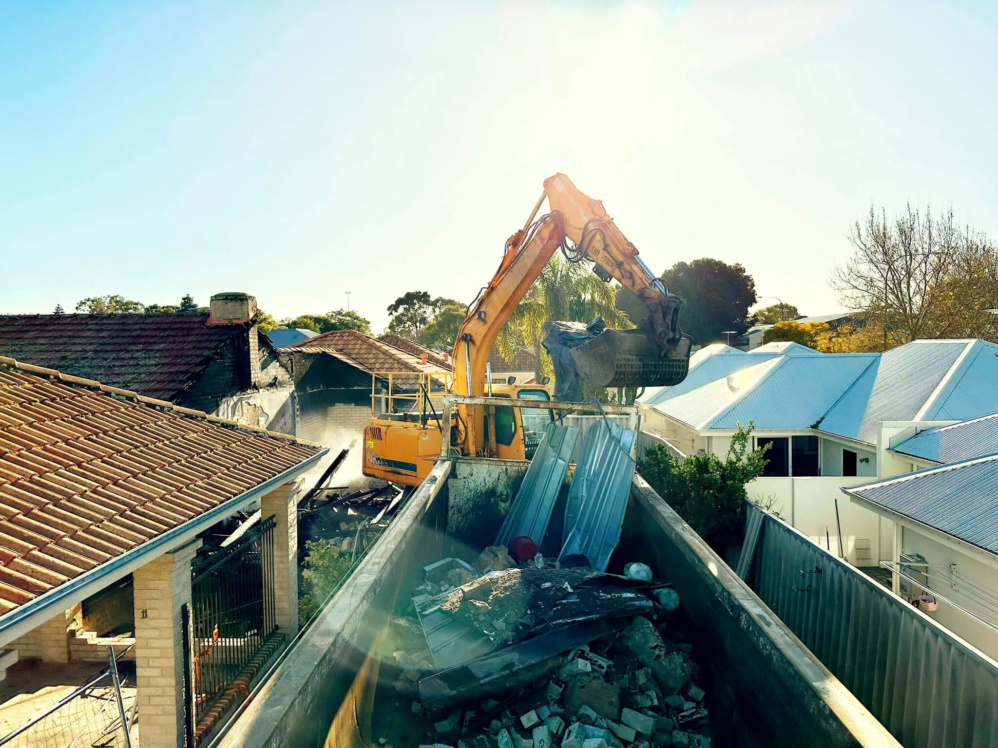 Structure partially demolished ahead of a rebuild
