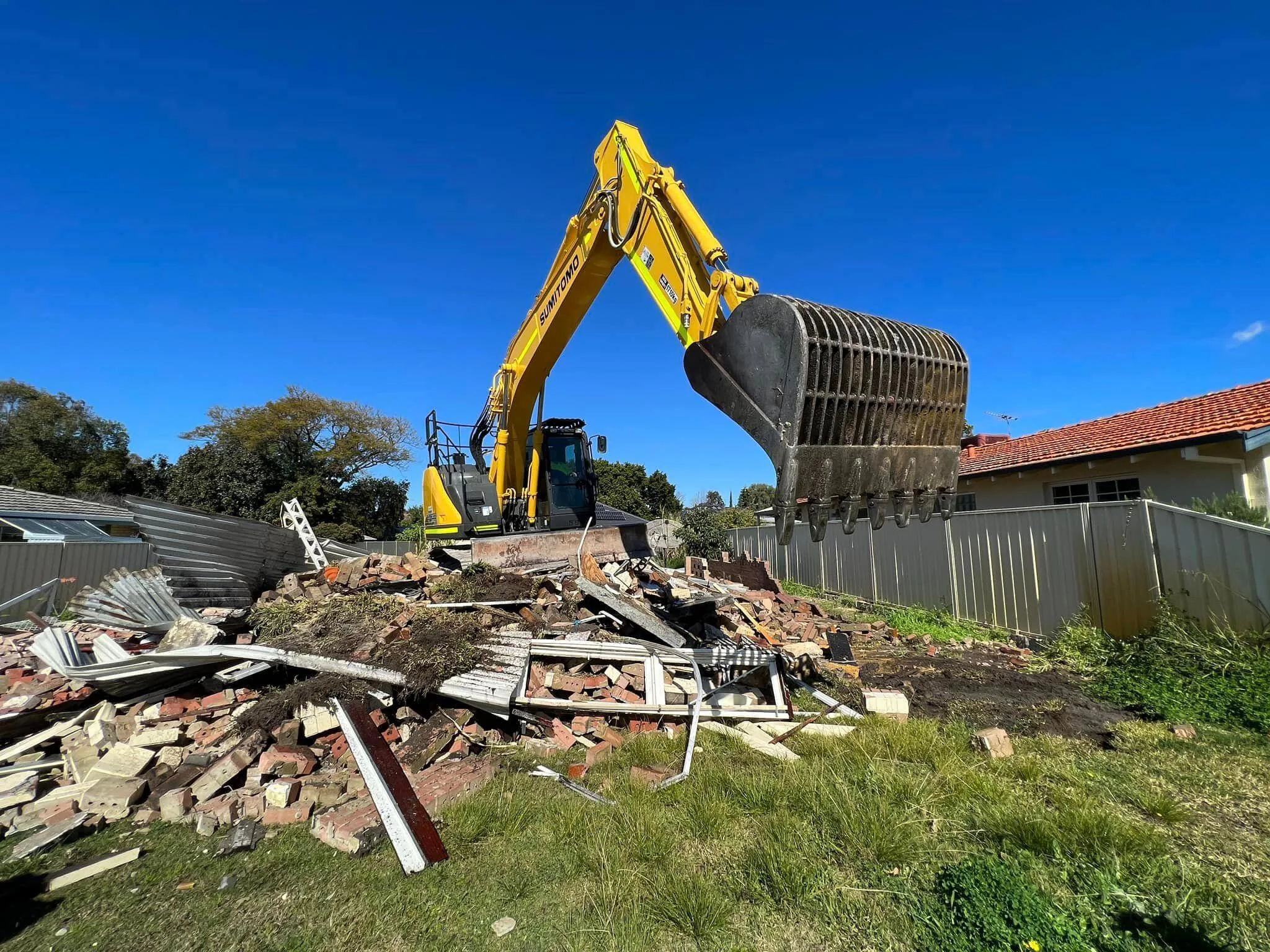 Property cleared of asbestos and ready for demolition to continue