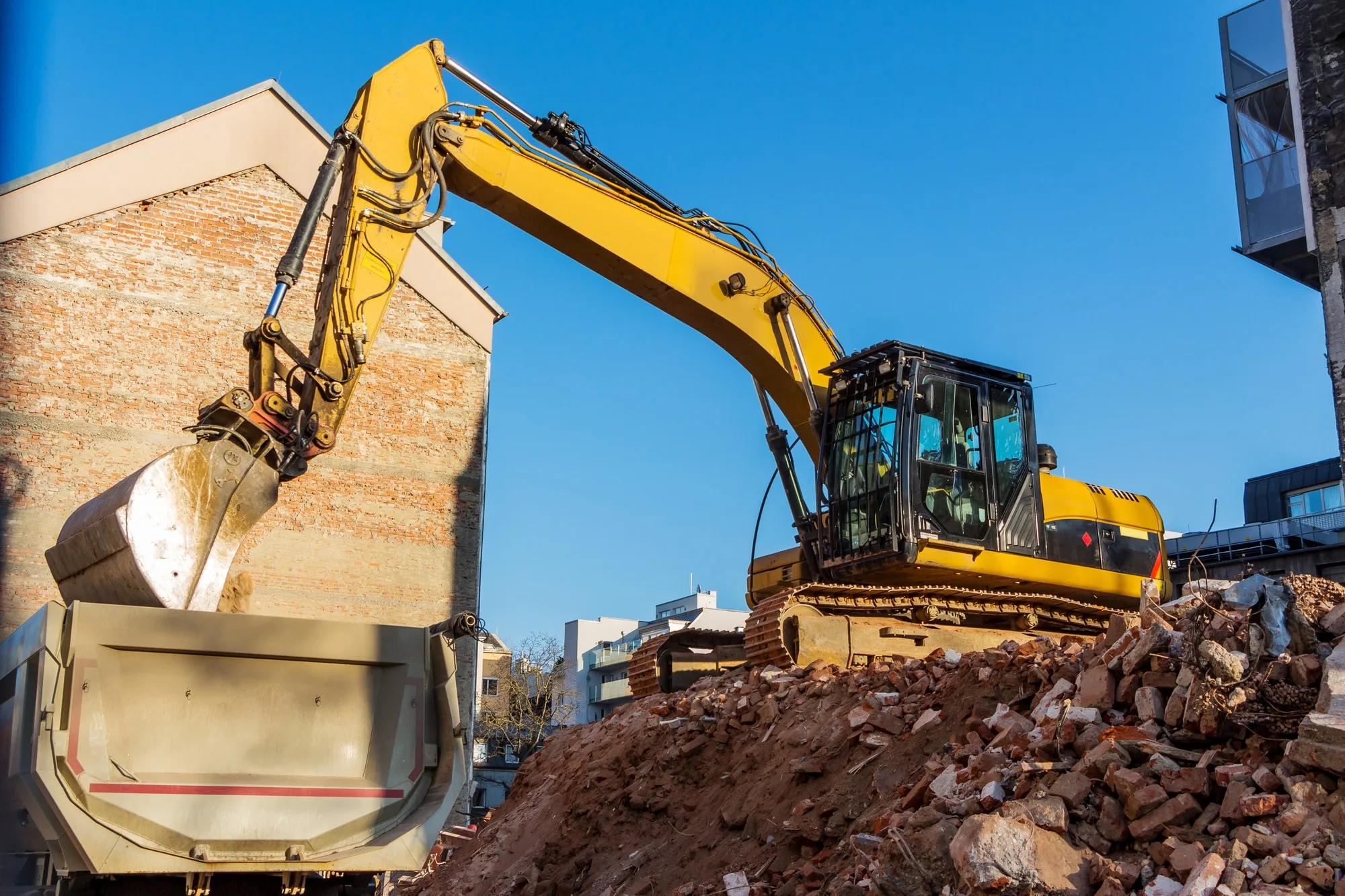 Cleared, level block after a completed house demolition