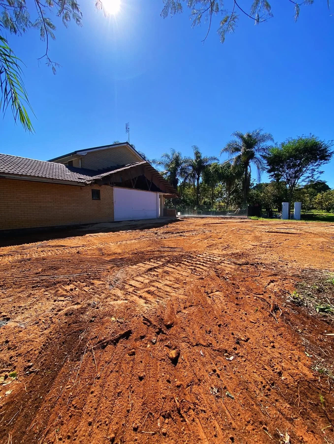 Land clearing ahead of residential construction